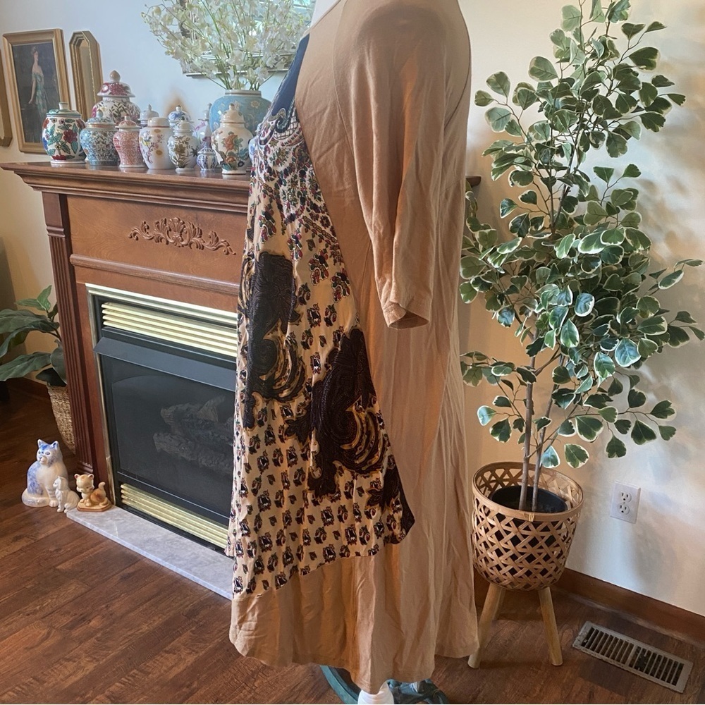 Umgee • Tan & Black Boho Long Tunic Top • Size S • EUC - Picture 4 of 7